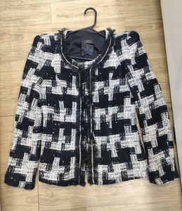 Textured Black & White Jacket