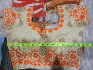 Beautiful Orange - Golden Lehanga Choli