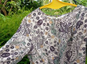 Patterned Midi Dress