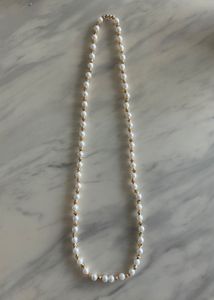 Faux Pearl &amp; Gold Necklace