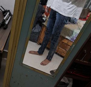Dark Blue Damaged Jeans