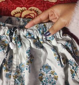 Floral Print Cotton Shorts