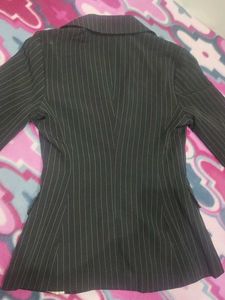 Striped Blazer with Floral Lining