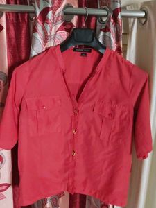 Impress! Coral Blouse - Size M