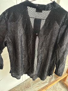 black sequence top, very pretty for parties