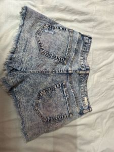 High Rise Denim Shorts