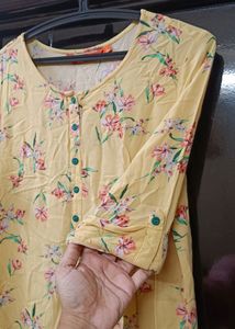 Yellow Daily Wear Kurti