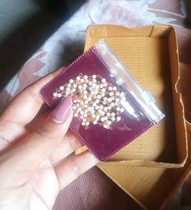 Pearl &amp; Gold Layered earrings chain