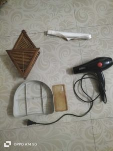 Hair Dryer, Face Shield, Vessel Stand Etc