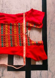 Pure Red Palazzo Suit No Damage Some Time Use