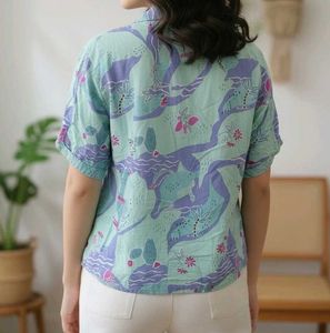 Patterned Short Sleeve Top