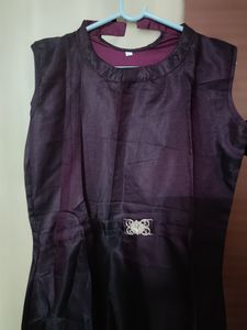 New Maroon Gown With Belt