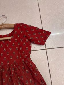Red Printed Dress