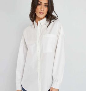 White Full Sleeve Shirt In Cotton By KIABI