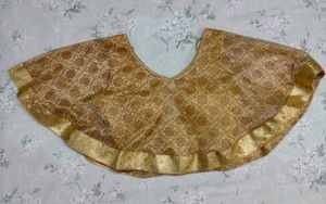 Elegant Gold Print Cape Top