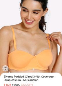 34C Strapless Padded Bra (Wired)