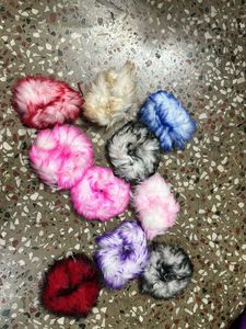 12 Pcs Of fur Rubber Band // Soft And Good Looking