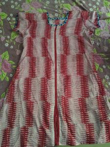 Red &amp; White Kurta