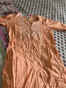 Peach colour kurta