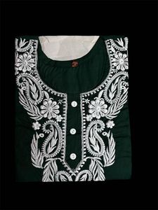 Elegant Green Embroidered Kurta
