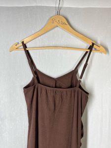 Brown Midi Slip Dress