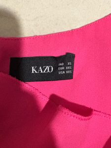 Kazo Off Shoulder Pink Top