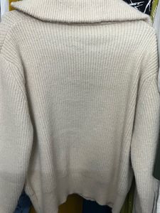 Beige Half Zip Sweater