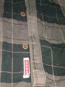 Black Checks L Size Shirt