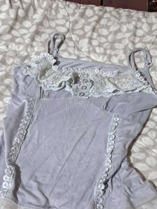 Lacy Tank Top 🩶