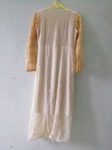 Cream Long Kurti For Women