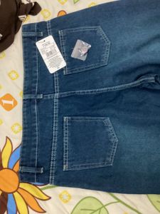 Shein high rise distressed stone wash jeans