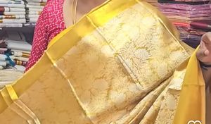 Never Used Elegant Gold Silk Saree