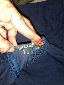 Elegant navy blue Maxi Dress