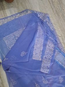 New Saree With Fall N Picco