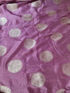 Elegant Lavender Banarasi Saree
