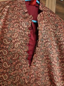 Maroon Ethnic Printed Kurta (Boys)