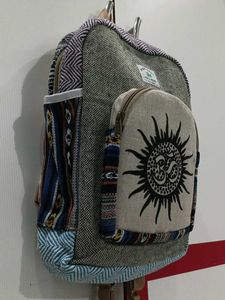 🕉️ Bagpack 100% Natural Hemp Stitched