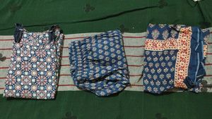 Pure cotton Floral printed Kurta set Totally new