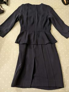Navy Peplum Dress