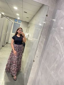 Long Floral Skirt