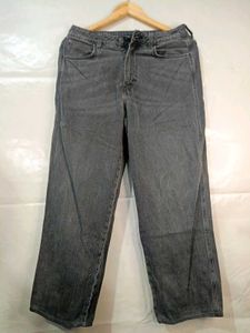 Grey Wide Leg Jeans