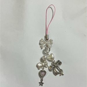 Cute Bow & Heart Phone Charm