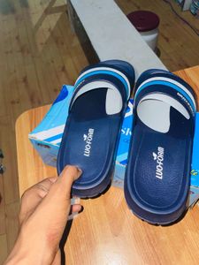 Stylish Blue &amp; White Slides