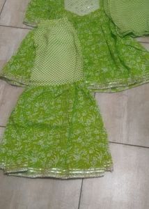 Pure Cotton Gharara Set