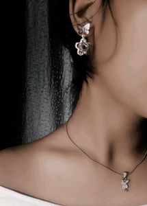 Bunny Pendant &amp; Butterfly Earrings