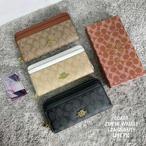 COACH ZIPPER WALLET 12a QUALITY WD BOX N CARD