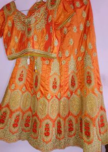 Orange Lehenga Choli With Dupatta