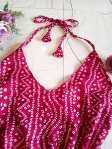 🆕 Viral Halter Neck Corset Short Kurta😍✨