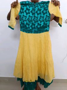 Yellow & Green Dress