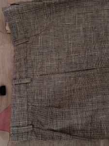 Gray Textured Pants